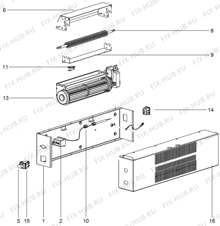 Взрыв-схема микроволновой печи Electrolux WS290CN - Схема узла Electrical equipment 268